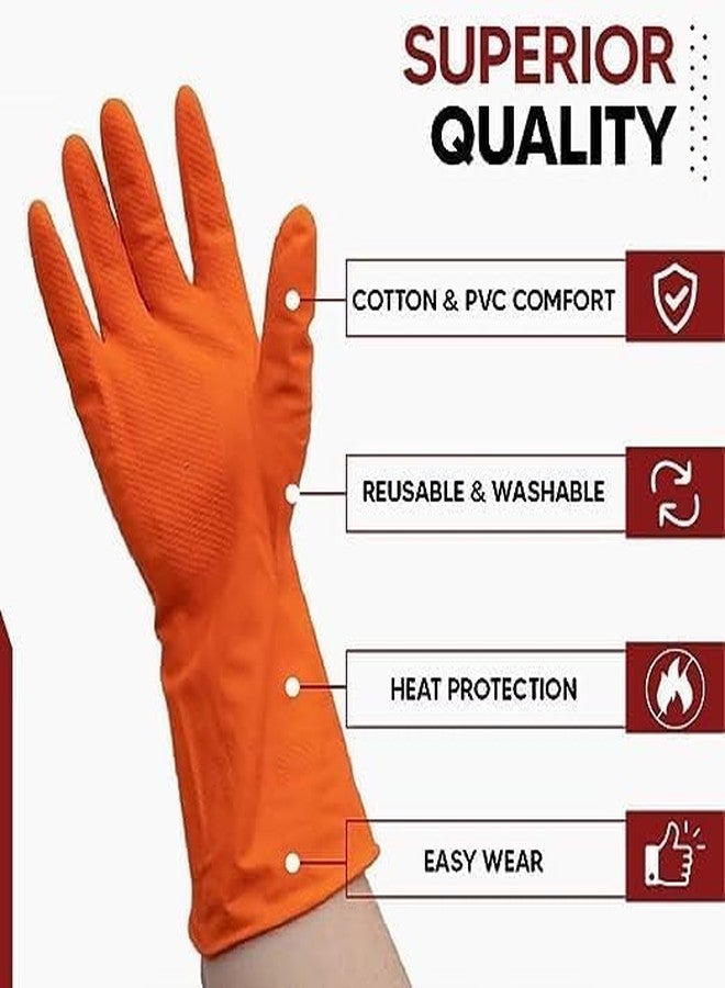 MPR4 Heavy Duty Rubber Hand gloves (5 Pair) for Dishwashing, gardening, kitchen cleaning and cleaning gloves - Image 4